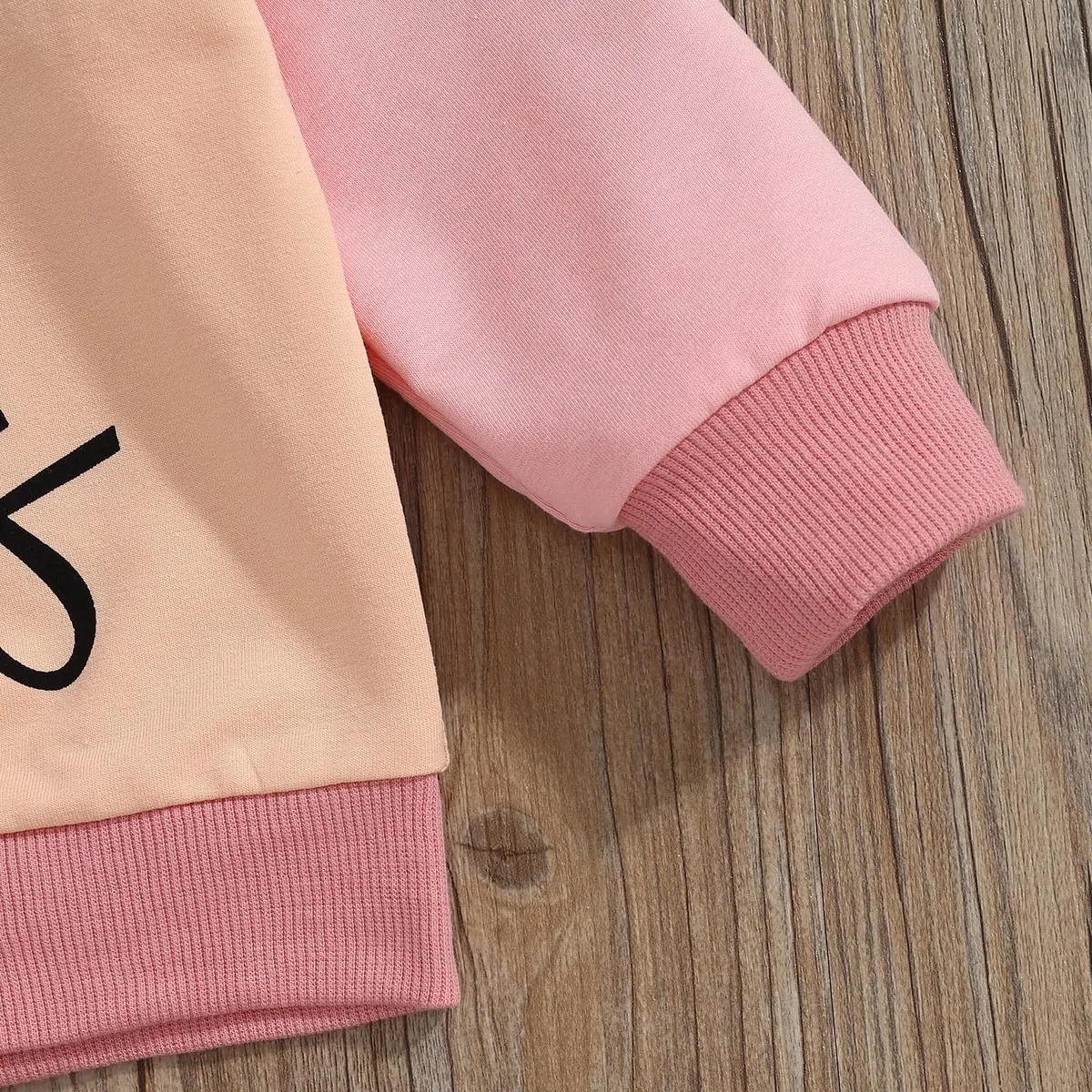 WZTYYDS Ropa para bebé niña 1T, 2T, 3T, 4T, 5T, trajes de otoño e invierno, color de contraste, sudadera de manga larga + pantalones