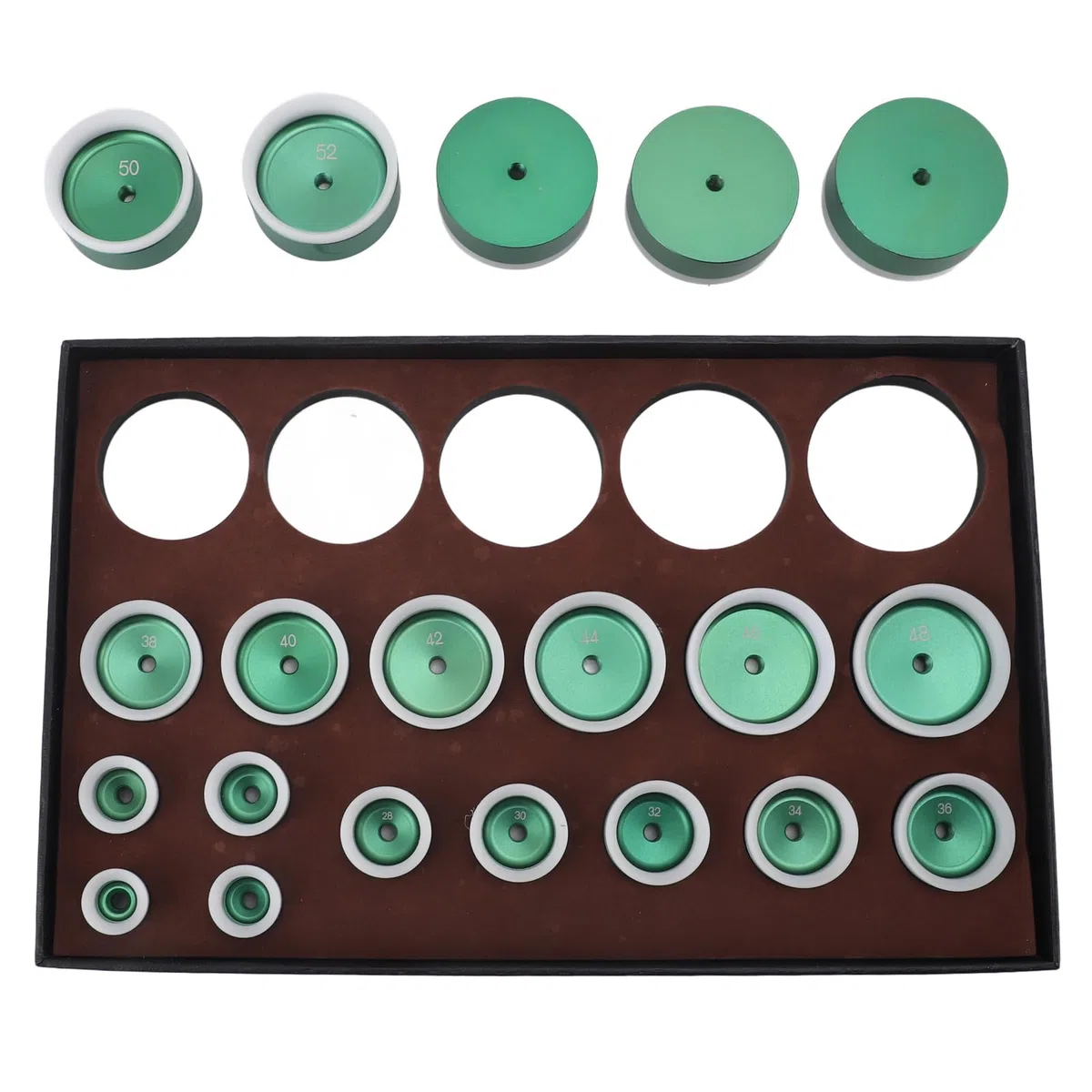 Dioche E25 Watchmaker Juego de Troqueles para Relojes de 20 Piezas: Kit de Troqueles de Prensa para Relojes Resistente de 20 a 58 Mm para Reparación de, Construcción de Metal, Fácil de Usar y
