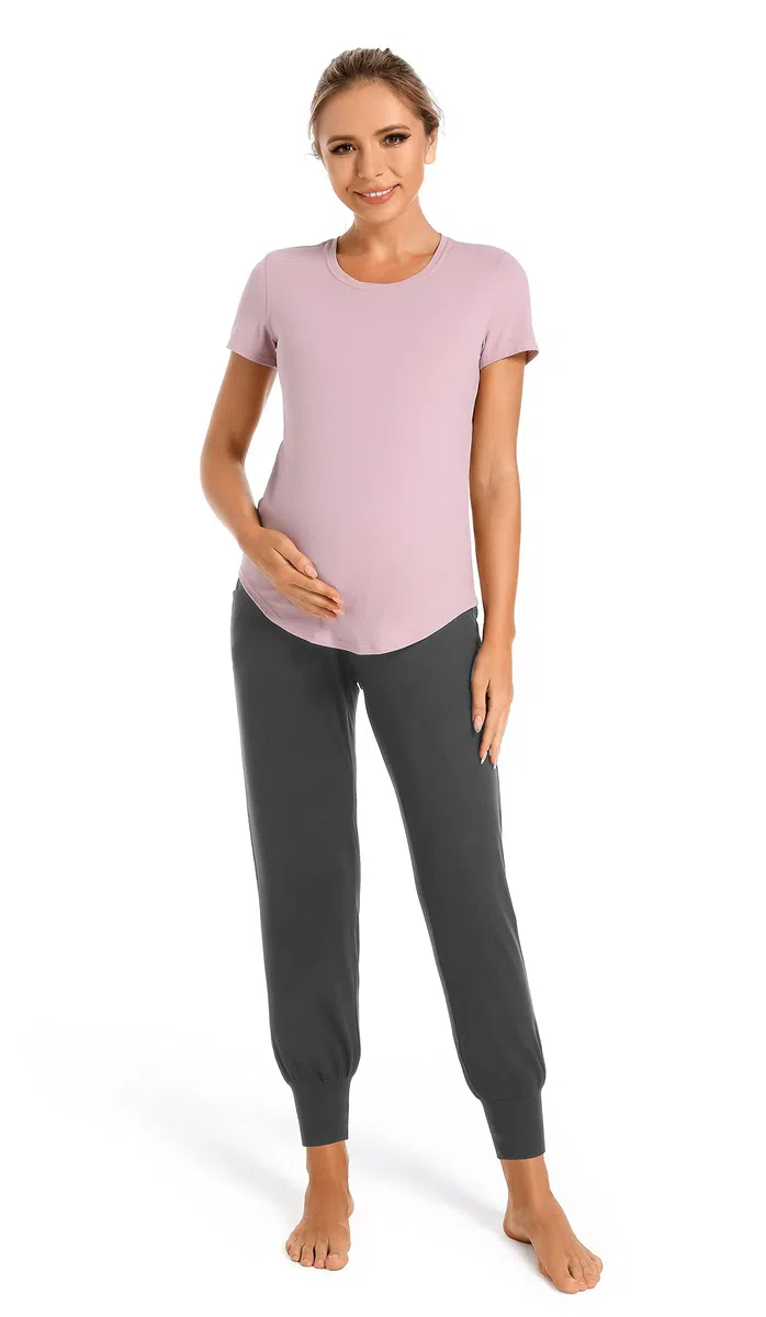 V VOCNI Pantalones cortos de maternidad para mujer, para correr, hacer ejercicio, yoga, caminar