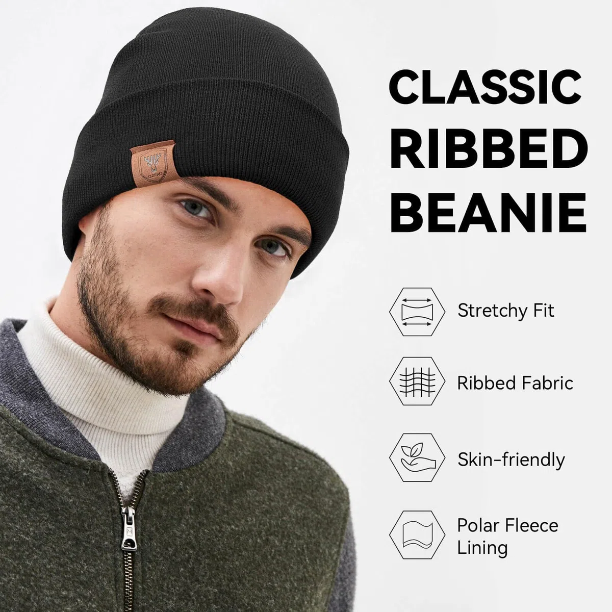OZERO Gorro Beanie, Gorro de Punto para Hombre y Mujer