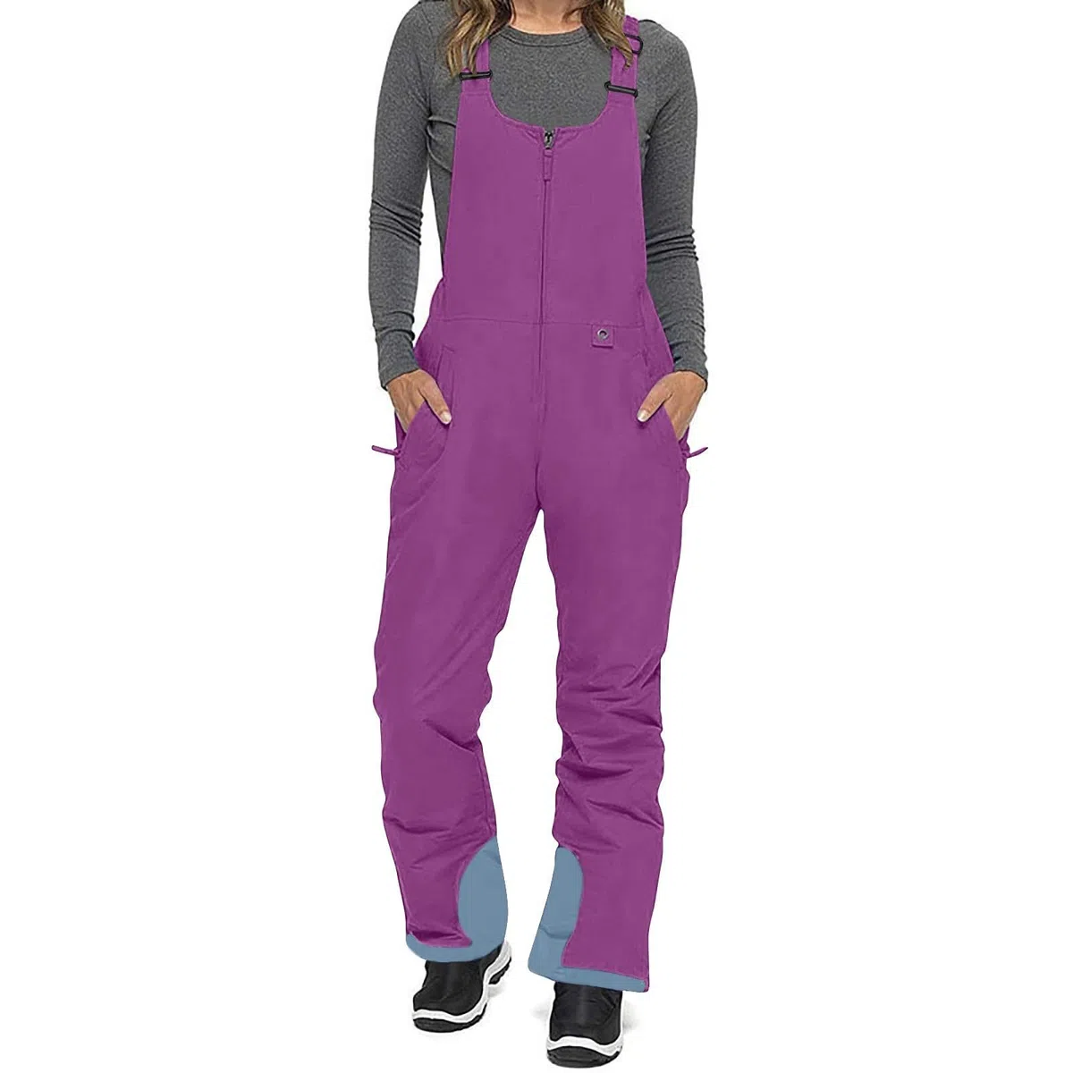 YRAETENM Overol de esquí para mujer, con aislamiento térmico, para snowboard, para exteriores, impermeable, resistente al viento, ajustable, overol