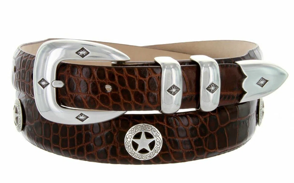 Belts.com - Cinturón - para hombre Marrón Alligator Brown 110