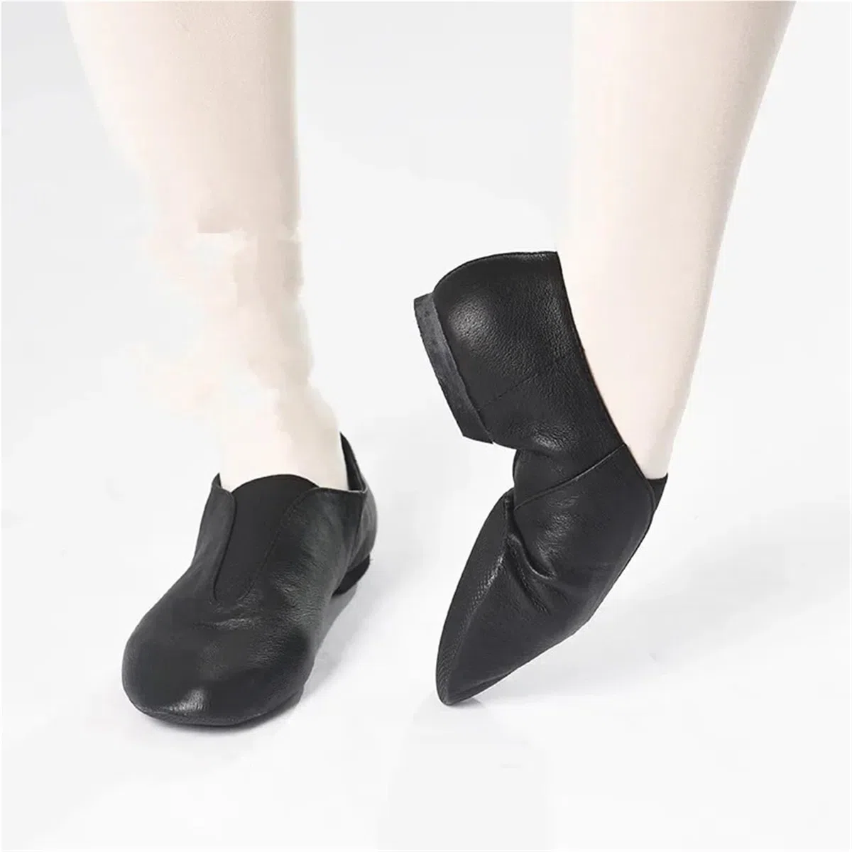 Slip On Dance Jazz Zapatos de Baile Bebé Niño Adulto Mujeres Hombres Vientre Moderno Ballet Gimnasio Jazzy Zapatillas para Presentaciones en el Escenario(Black,44)