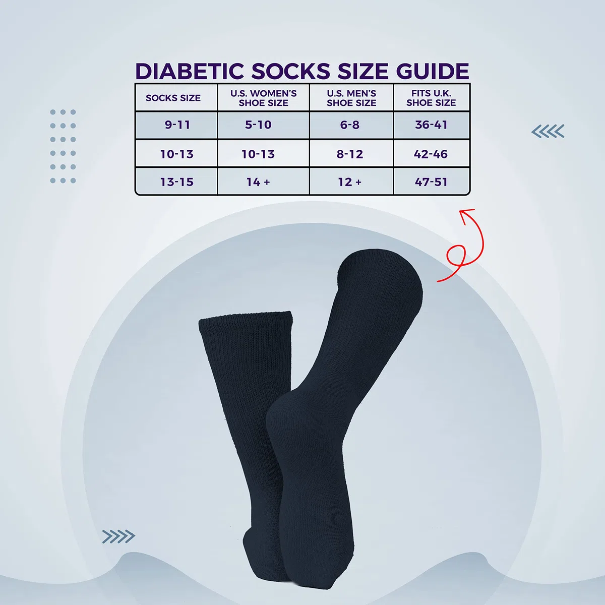 Diamond Star Calcetines para diabéticos, cojín circulatorio no vinculante, calcetines de algodón para diabéticos para hombres y mujeres