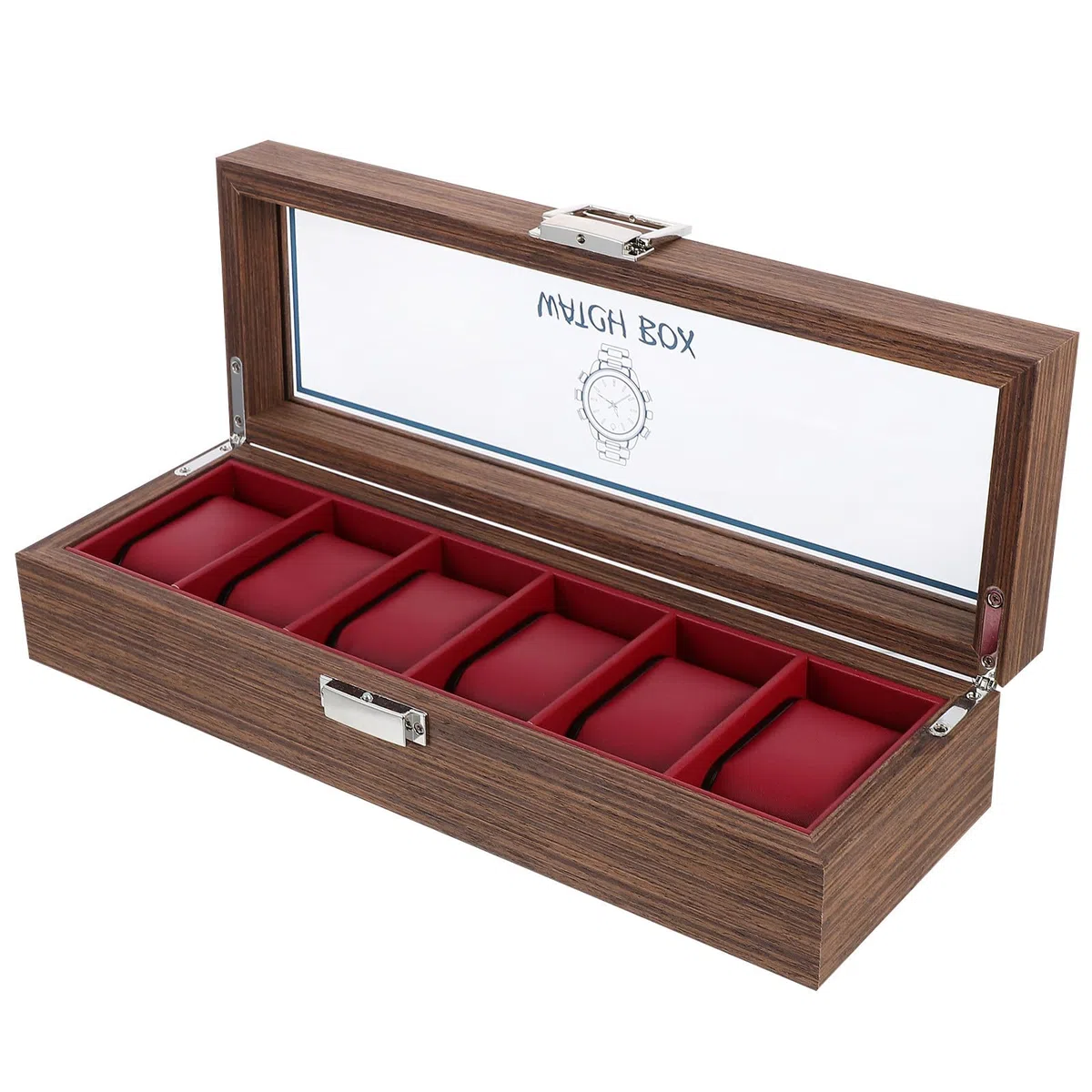 Healeved Caja Organizadora de Relojes de Madera en Cumpleaños y Año 6 Ranuras, Diseño Vintage y Elegante para Proteger Relojes