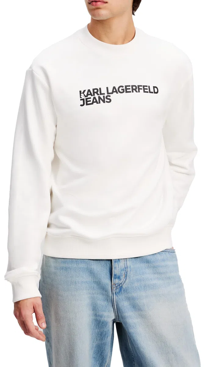 Karl Lagerfeld Jeans Hombre Regular Essential Logo Sweatshirt White S