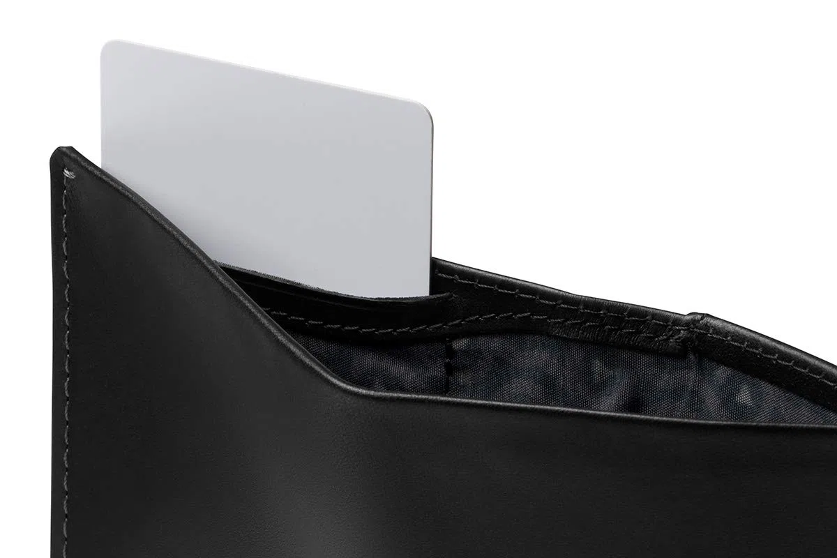 Bellroy Note Sleeve, Cartera de Piel Slim, edición con protección RFID Disponible (Máx. 11 Tarjetas, Efectivo y Monedas) - Black - RFID