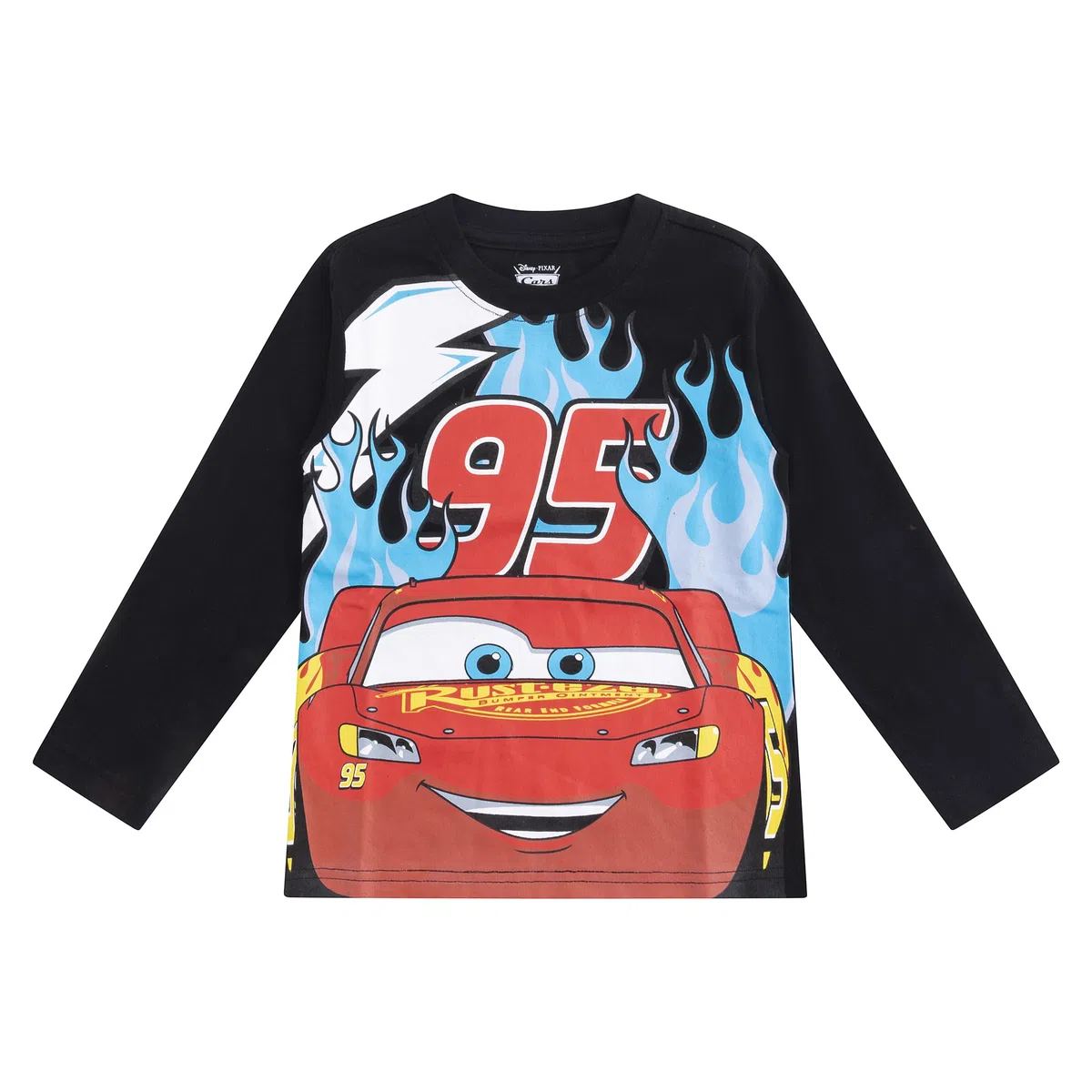 Disney Cars Lightning McQueen - Paquete de 3 camisetas de manga larga para niños pequeños y grandes