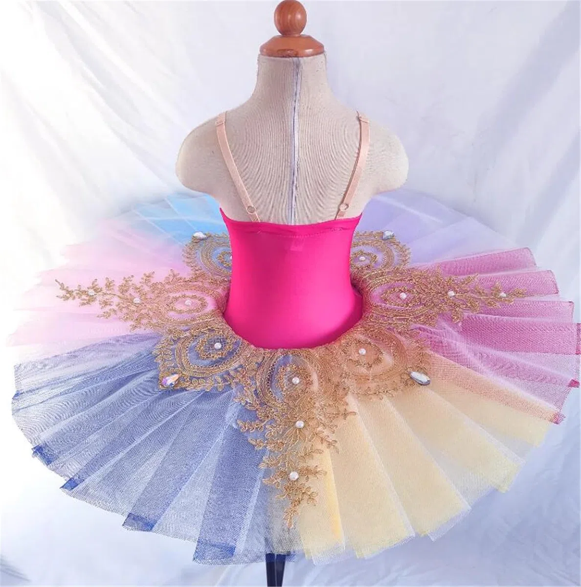 Tutú de Ballet Profesional Camisola Falda Tutú Vestido de Bailarina para Fiestas Y Competiciones Disfraz de Ballet para Niñas del Lago de Los Cisnes Ropa de Entrenamiento Diario.