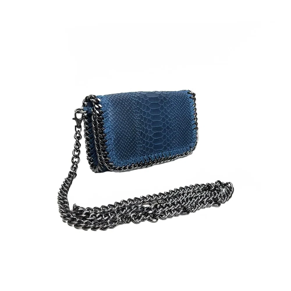 Bolso bandolera mujer, bolso de mujer de piel, bolso piel de serpiente, bolso de mujer, bolso de hombro, bolso de mujer, bolso de mano, bolso de piel con estampado de serpiente Made in Italy
