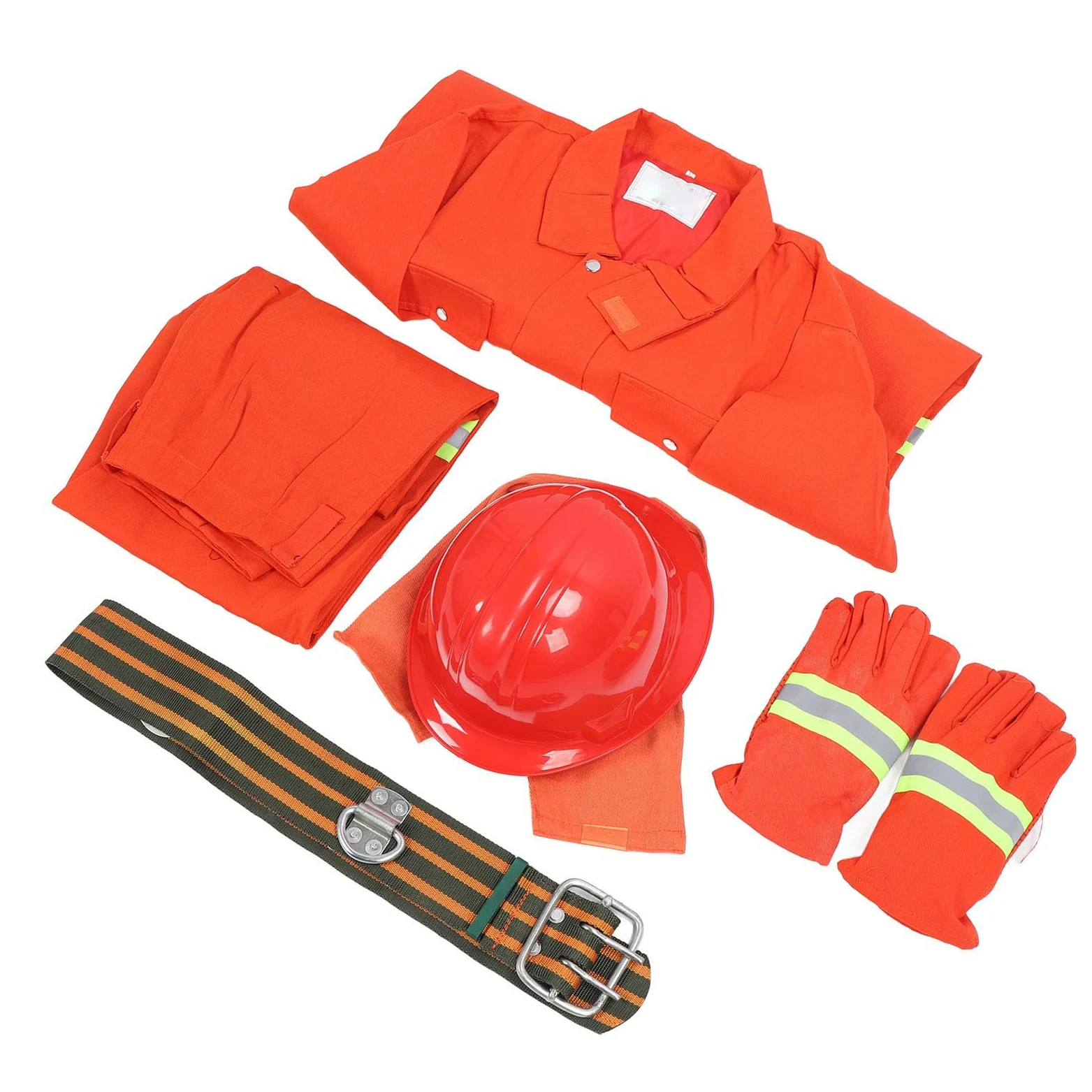 Traje de Trabajo Ignífugo Reflectante Mono a Prueba de Llamas Aislamiento Térmico Traje Ignífugo para Trabajadores en Entornos de Alto Riesgo Algodón/ABS/nylon 1 Juego para Uso Industrial