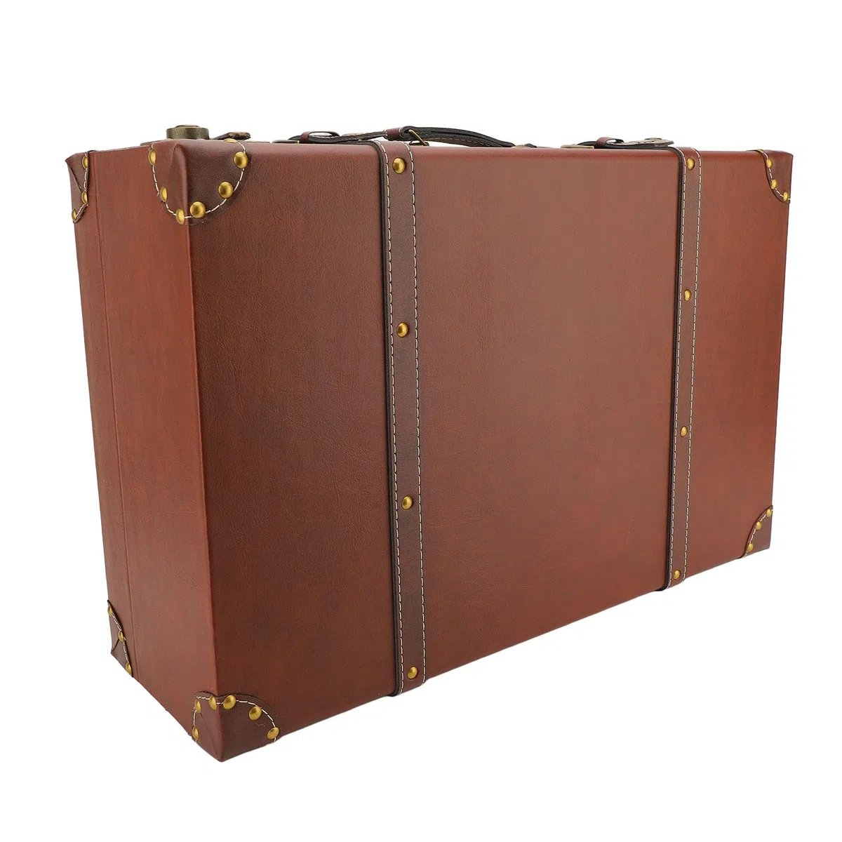 Qcwwy Maleta Retro, Caja de Equipaje Cuidadosamente Diseñada de Gran Capacidad, Cofres de Almacenamiento con Diseño de Asa Liviana y Delicada para Familias, Viajeros o Cualquier