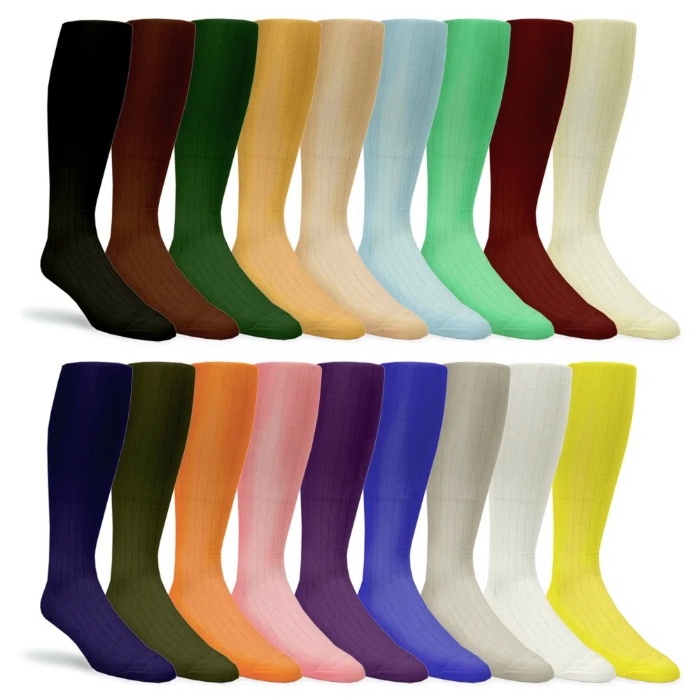 Golf Knickers Color sólido, sobre la pantorrilla, calcetines de vestir, calcetines de golf, calcetines, paquete de paquete, Varios, Large