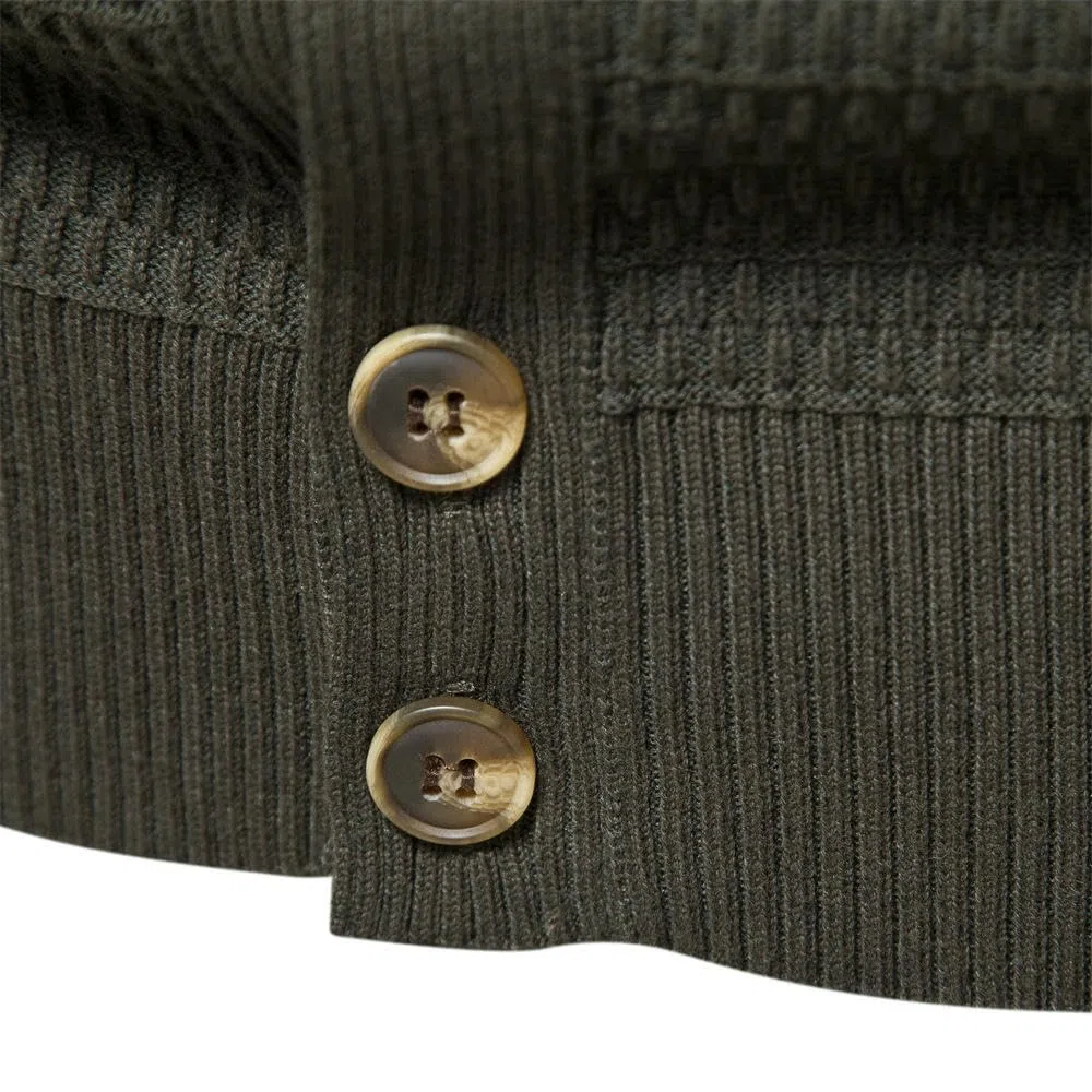 Jersey de punto para hombre, otoño, invierno, negocios, cárdigan