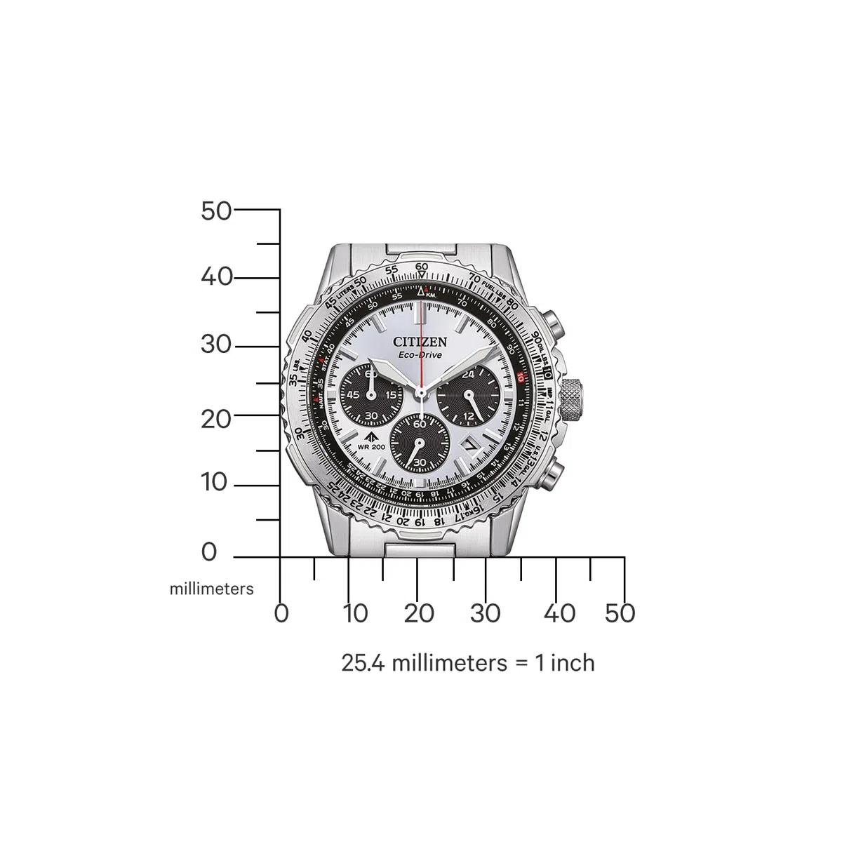 CITIZEN Eco-Drive Promaster Air Navihawk - Reloj unisex con cronógrafo solar con correa de acero inoxidable de 40 mm de diámetro en diferentes variantes