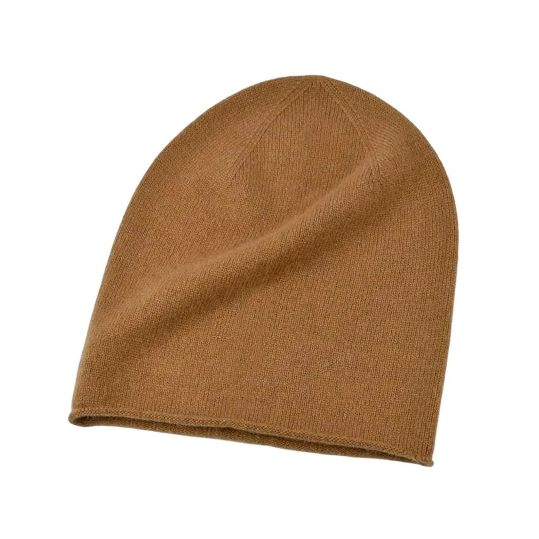 Gorro de Lana Lisa para Mujer, cálido, de Punto, Suave y Acanalado, para Invierno (Talla única 5)