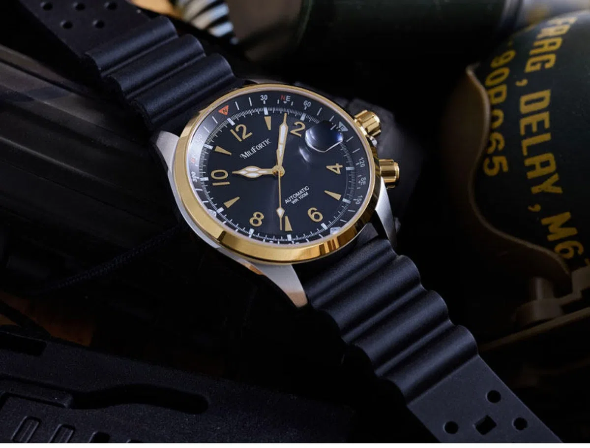 MiliFortic S089 - Reloj mecánico automático resistente al agua hasta 100 m para hombre