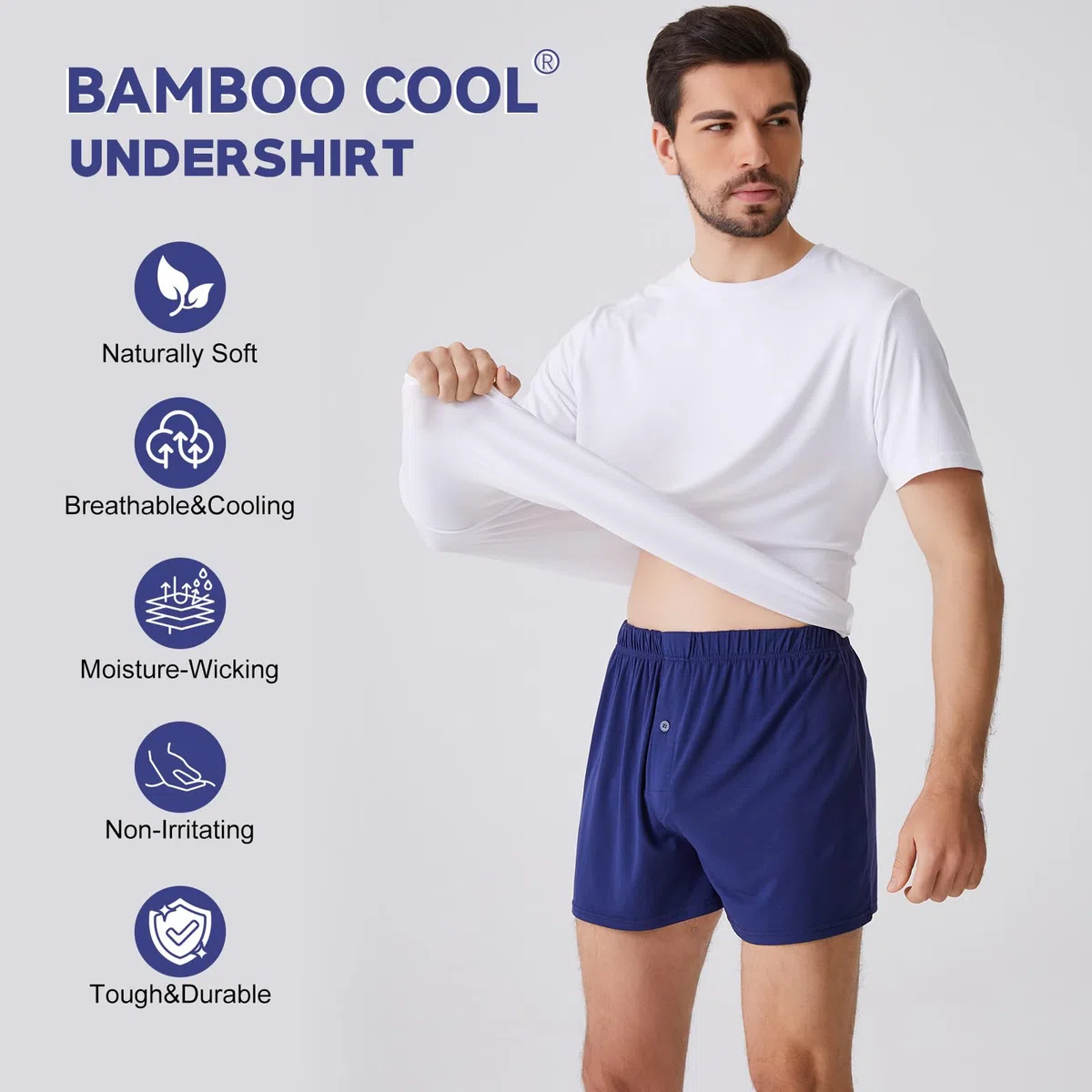 Bamboo Cool Th23m-301 Camiseta Hombre (Pack de 3)