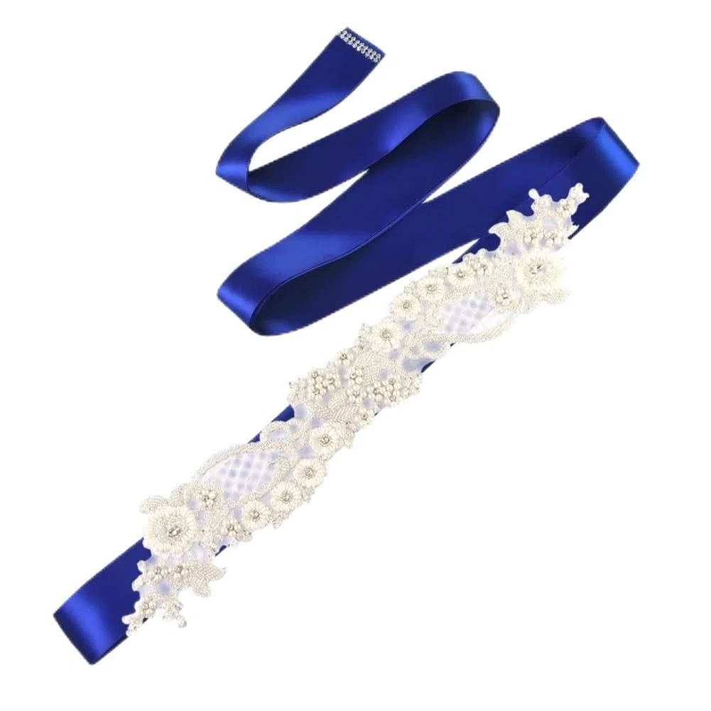Cinturones para mujer, con cuentas de perlas, flores, vestido de noche, cintura de encaje, accesorios de novia
