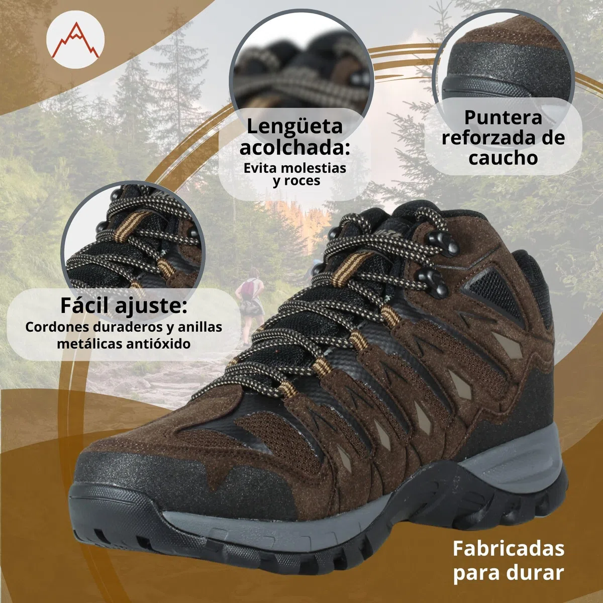 HI-TEC Corzo Mid WP - botas trekking,zapatillas montaña hombre,impermeables, ajuste seguro, protección del empeine, estabilidad en terrenos difíciles, excelente amortiguación, tracción superior