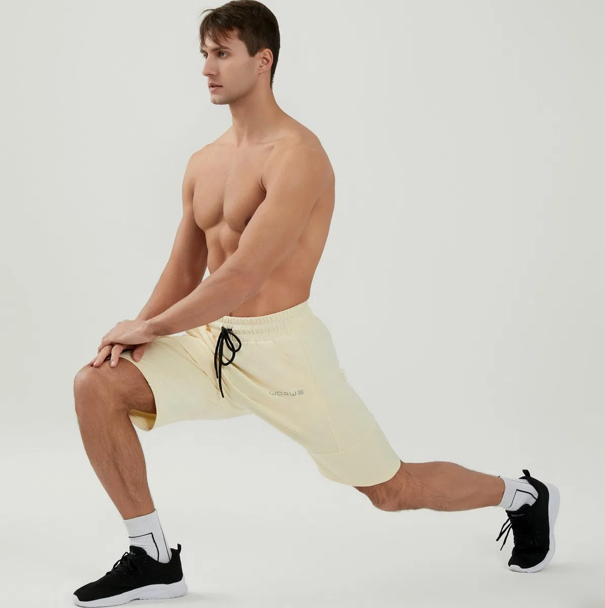 Pantalones Cortos para Hombre de Entrenamiento con Bolsillos con Cremallera para Correr, Gimnasio, Yoga, Crossfit