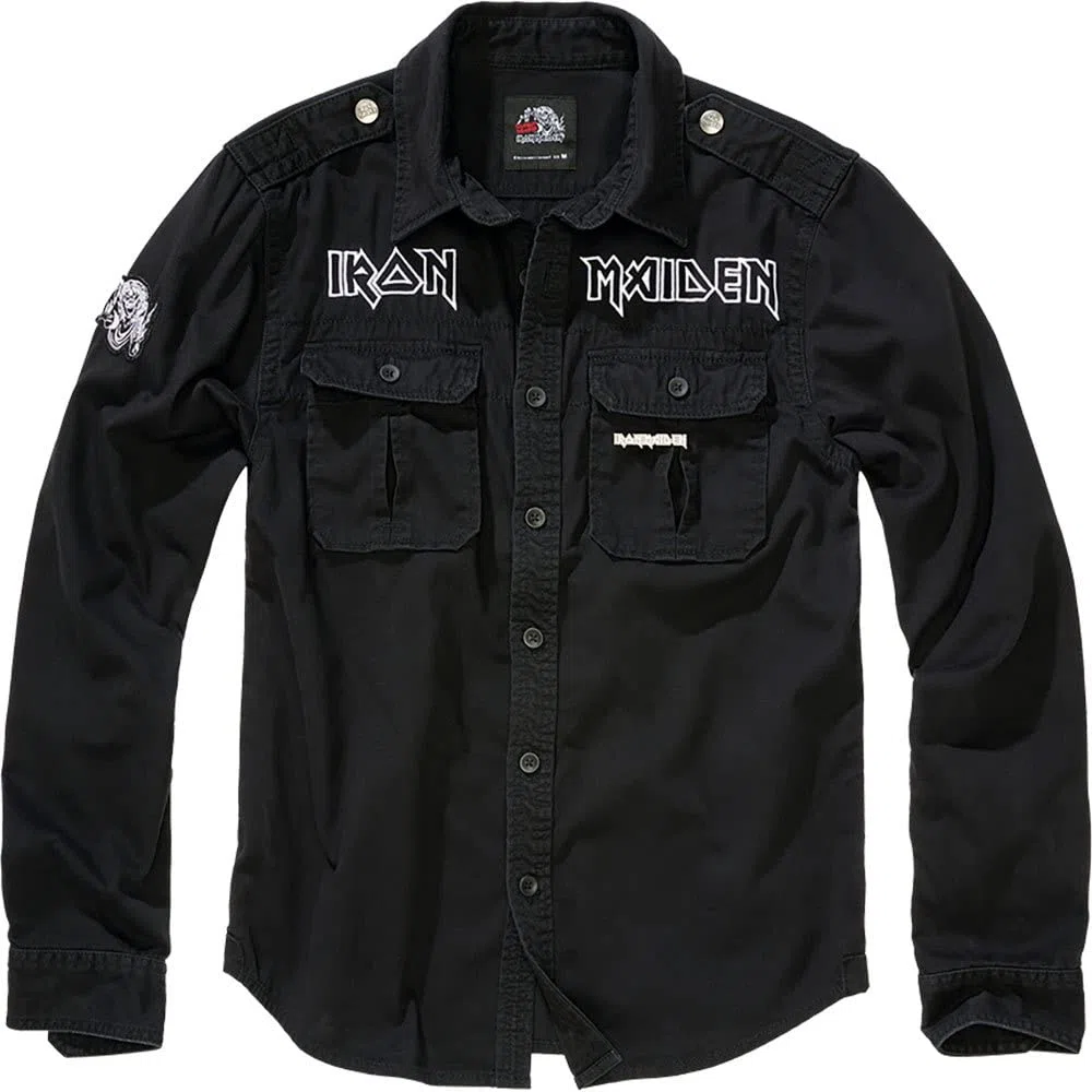 Brandit Brandit Maiden - Camiseta Vintage Eddi LS Camisa Hombre (Pack de 1)