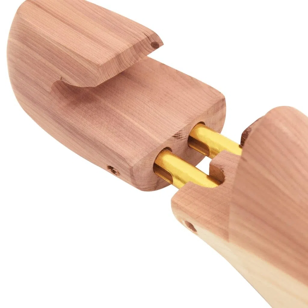 Horma de zapatos de madera maciza de cedro ajustable EU 36-37 con calzador para hombre y mujer, zapatos de piel, para el cuidado de la forma, estiramiento