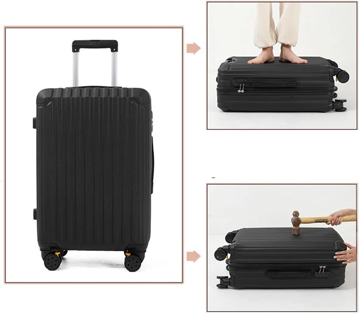 Maleta Maleta Resistente, Equipaje de facturación con Ruedas giratorias, Maletas de Viaje de Negocios con Ruedas Ligeras y Carcasa Dura Bolsas de Viaje