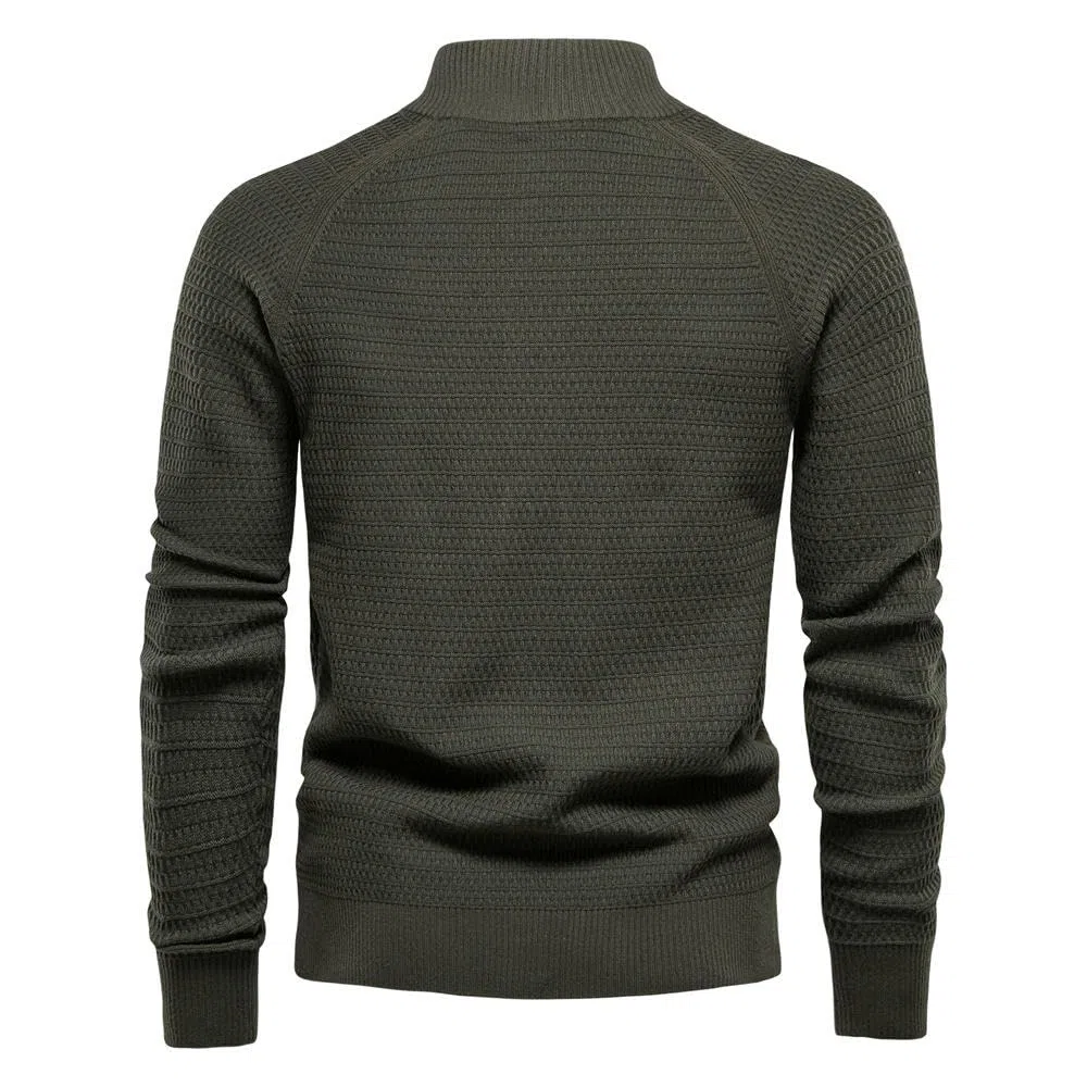 Jersey de punto para hombre, otoño, invierno, negocios, cárdigan