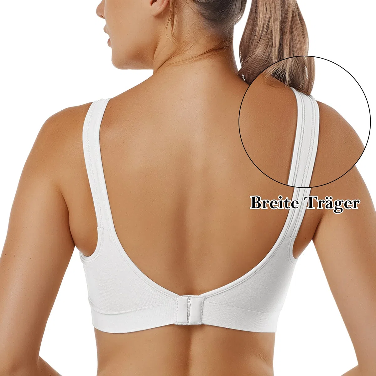 Vertvie Sujetador Deportivo Mujer 1/2/3 Piezas sin Aros con Almohadillas Sujetadores Cómodos para Diario Ejercicio Yoga Dormir(C-3*Blanco,M)