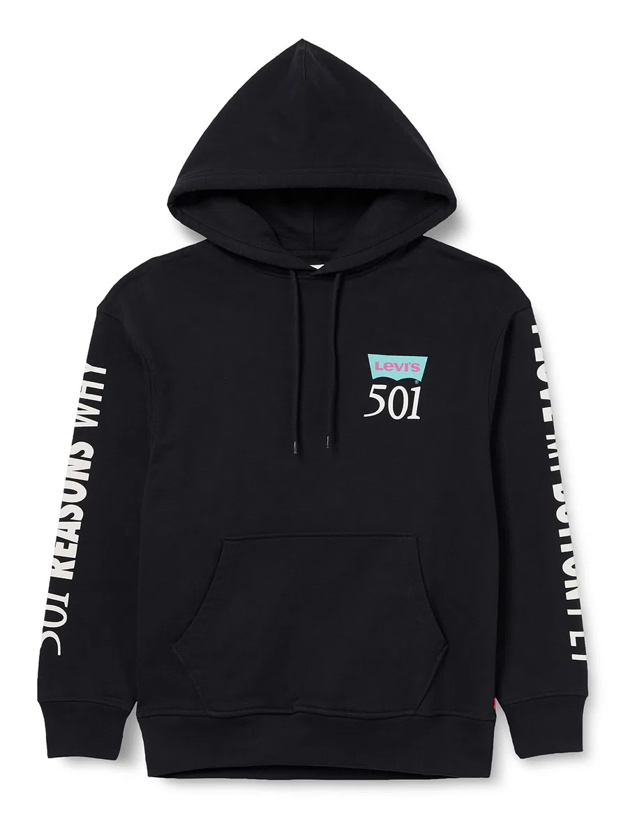 Levi's Relaxed Graphic Sweatshirt Sudadera con capucha Hombre, Poster Logo