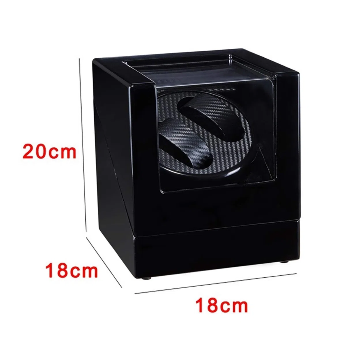 Reloj Winder 2 dígitos Patrón de ébano Pintura Reloj mecánico Dispositivo de Cuerda automática Hombres y Mujeres Reloj Caja de Almacenamiento Hogar Mudo Reloj antimagnético Shaker