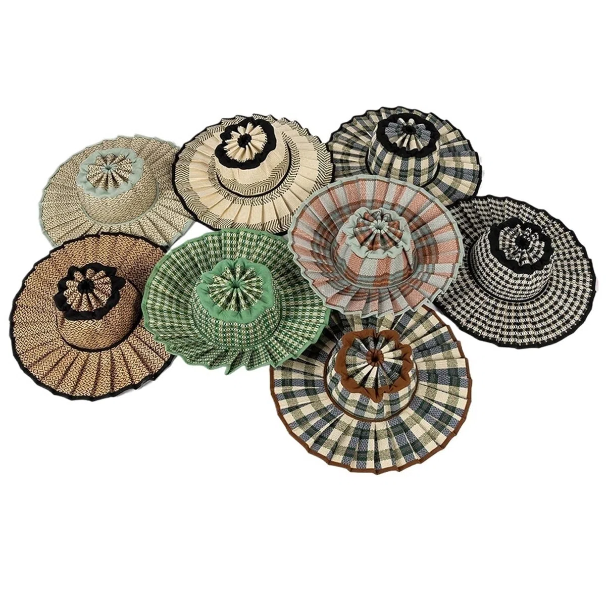 Sombrero Paja S/M/L/XL Primavera Verano Casual a Cuadros Sombreros de Sol ala Ancha for Mujeres Hombres Sombrero sombrilla al Aire Libre Paja Plegable Hombre
