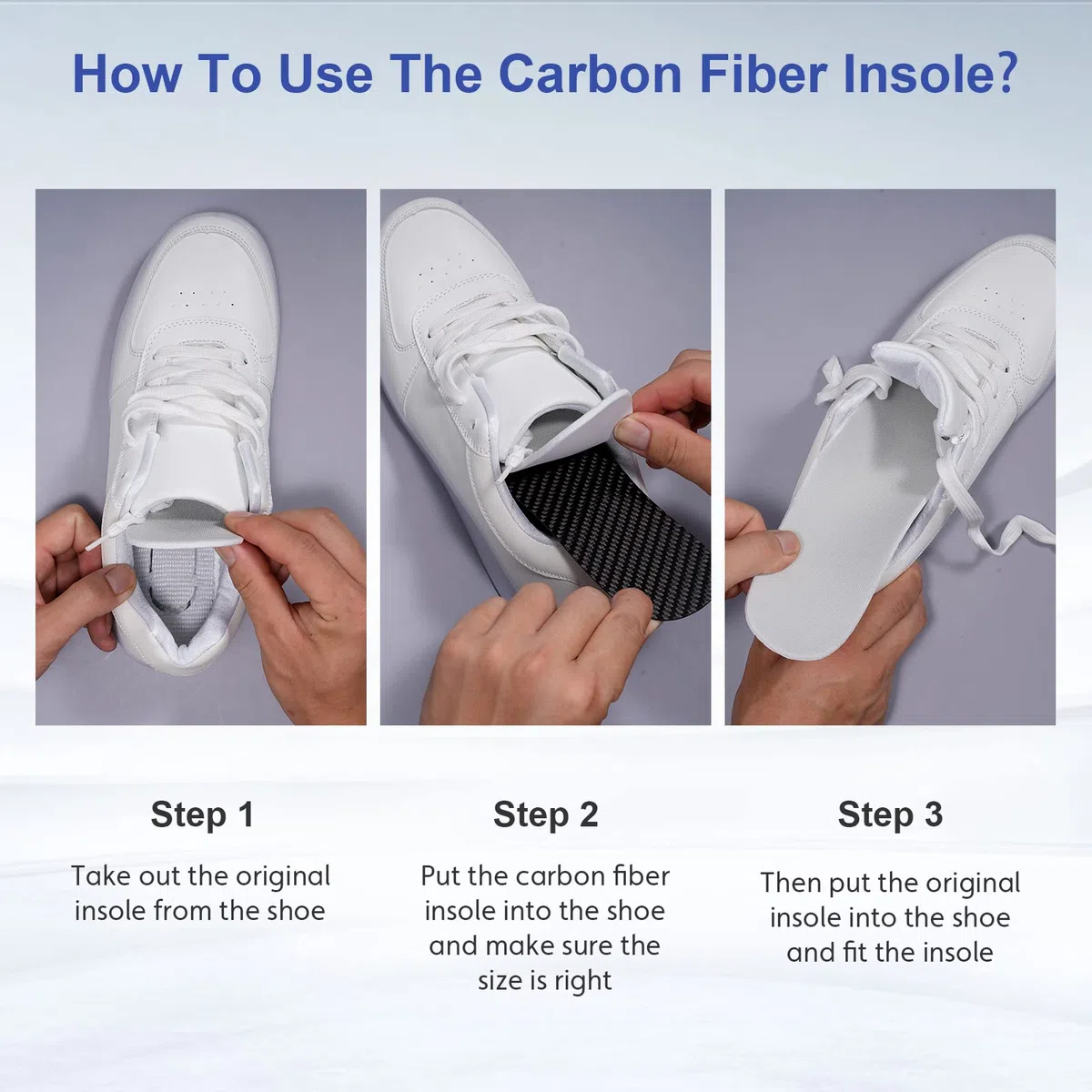 Plantillas de fibra de carbono FAKILO 1 par, inserto de zapato rígido para artritis, dedo del pie de césped, Hallux Limitus