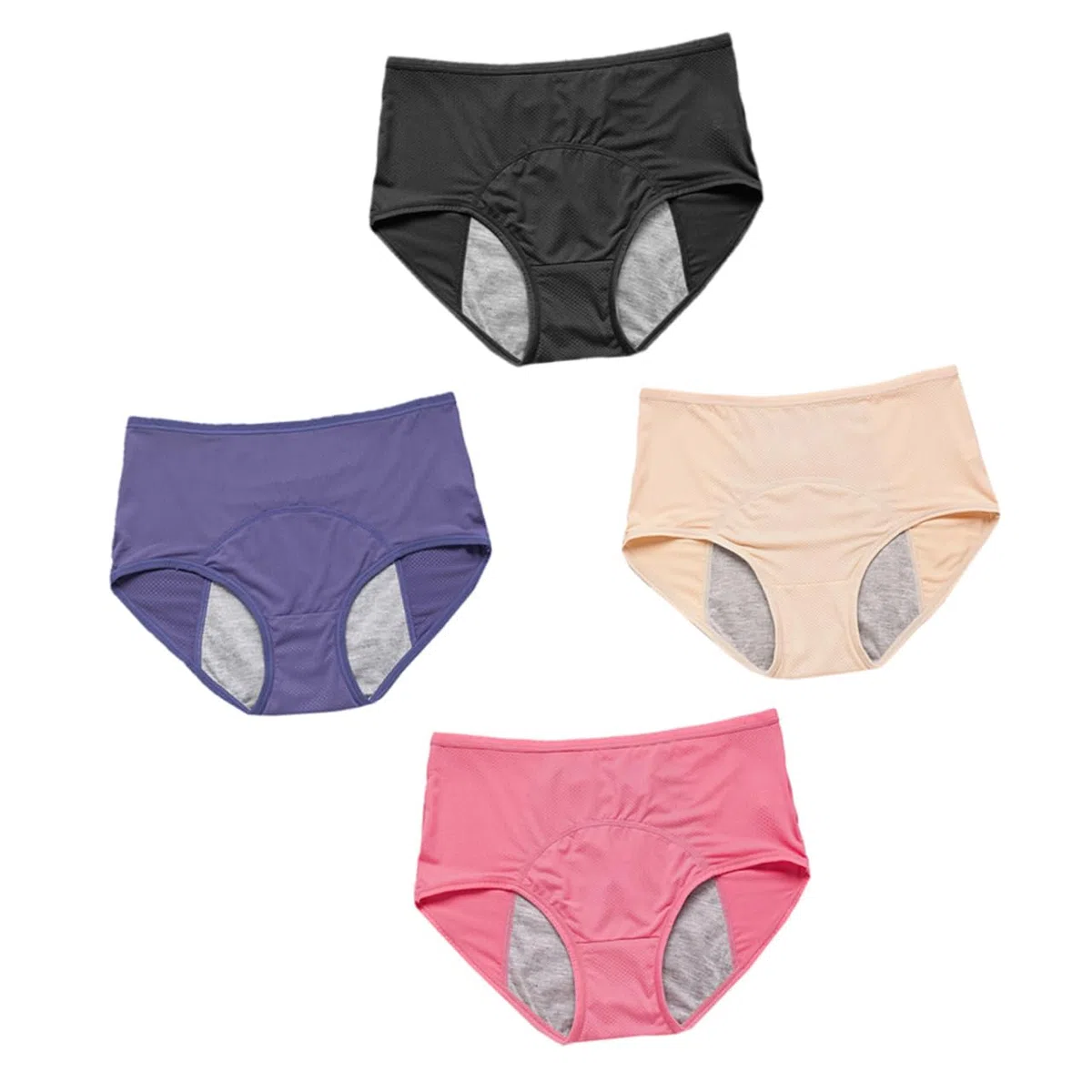 Bragas Menstruales para Mujer Cintura Media Elástica Tejido Transpirable y Cómodas y Flexibles para Diario y Pack XL
