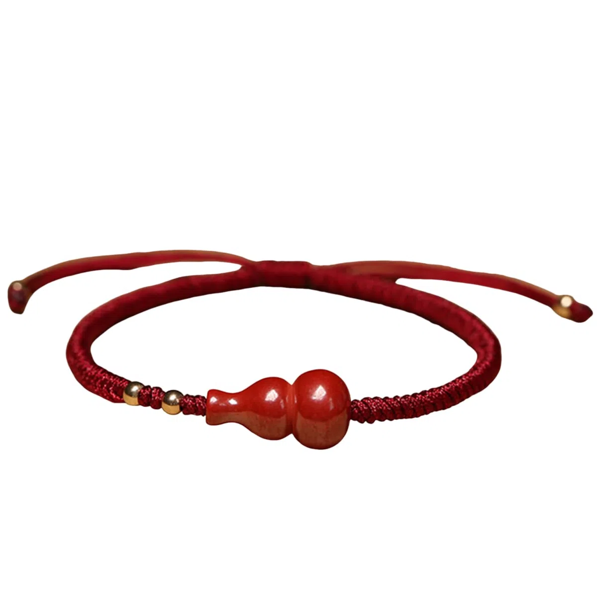 Feng Shui Riqueza Wu Lou Pulsera Calabaza De Cinabrio Natural Hilo Rojo Pulsera Trenzada Joyería De La Suerte Ajustable Amuleto Talismán para La Prosperidad Dinero Suerte,C