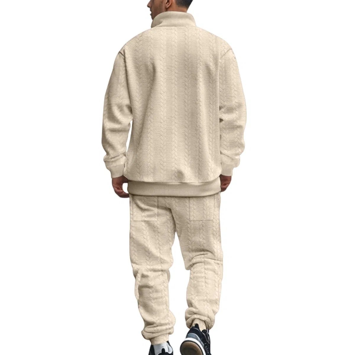 Pantalones deportivos de felpa para hombre, hip-hop, trajes deportivos de invierno de dos piezas, multifuncionales, trajes de fitness completos para hombre, conjunto de chándal de forro polar