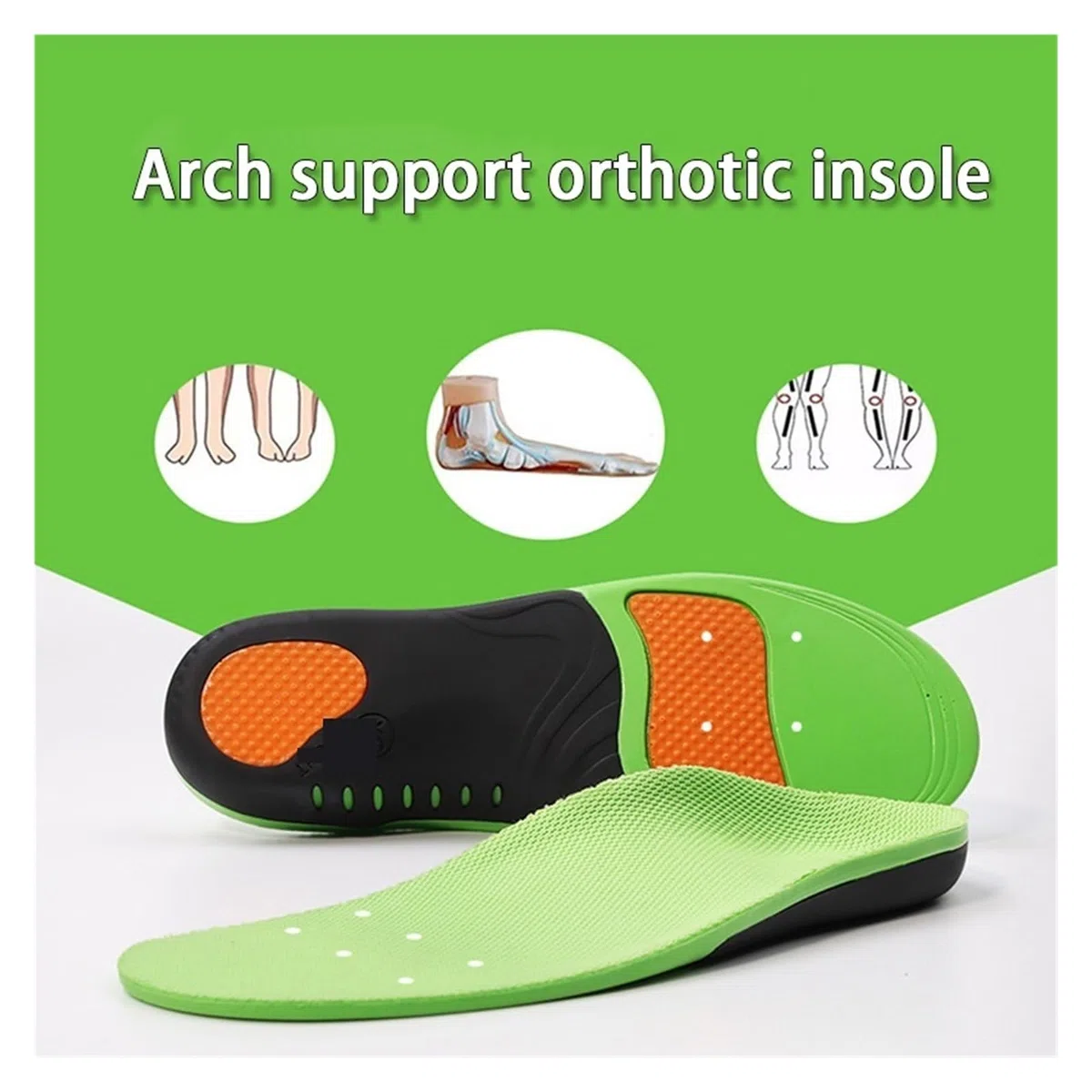 Plantillas Ortopédicas Plantillas ortopédicas con soporte for arco de pie plano, plantillas deportivas flexibles suela amortiguadora