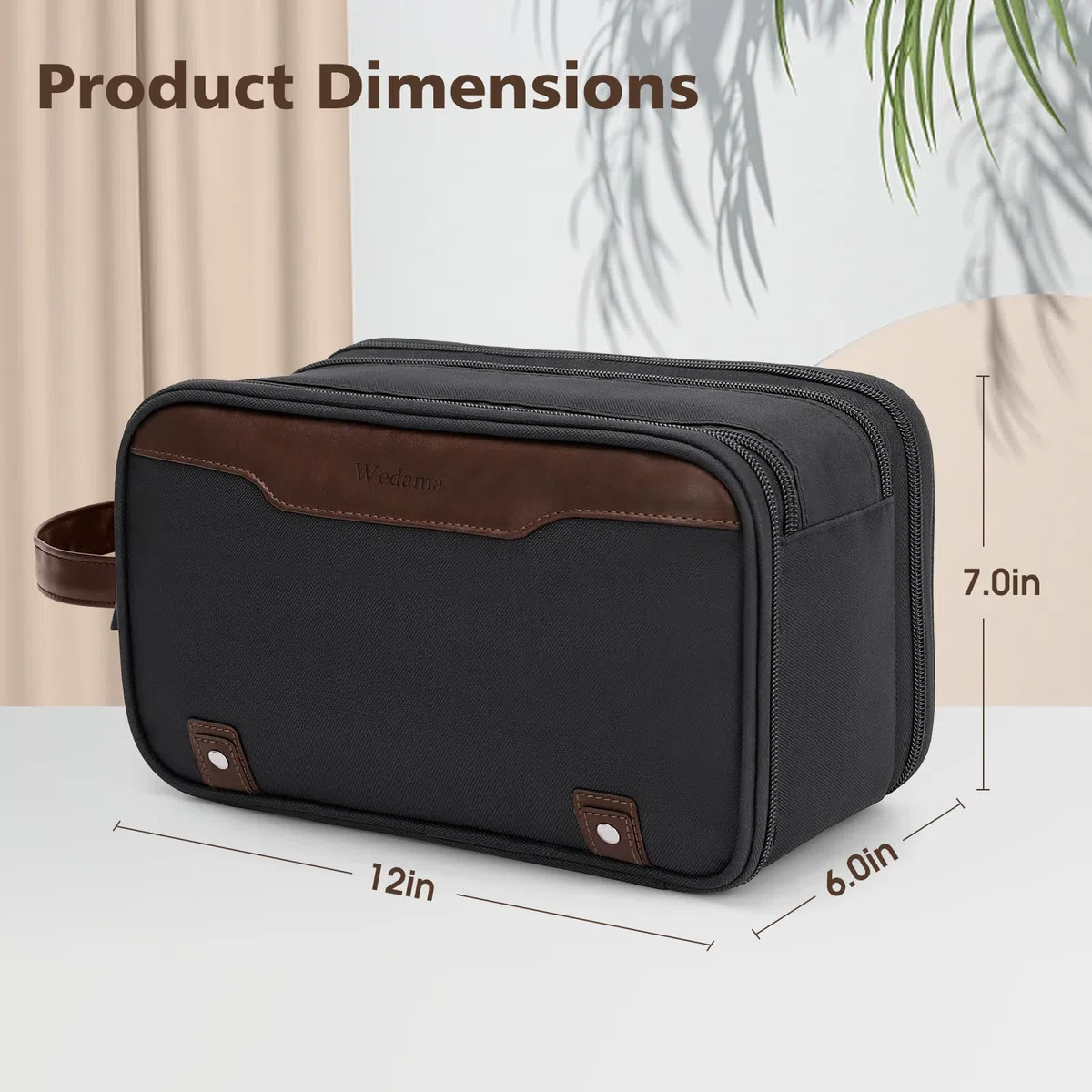 Wedama Neceser para hombre, bolsa de aseo grande para colgar, bolsa organizadora electrónica extra, bolsa de viaje impermeable para artículos de tocador, bolsa de viaje con asa de poliuretano para