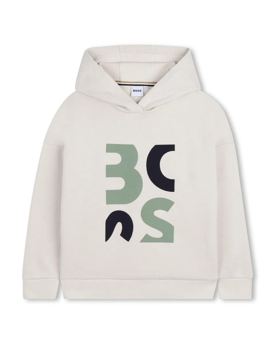 Boss Sudadera con Capucha para niño, Beige, 5 años