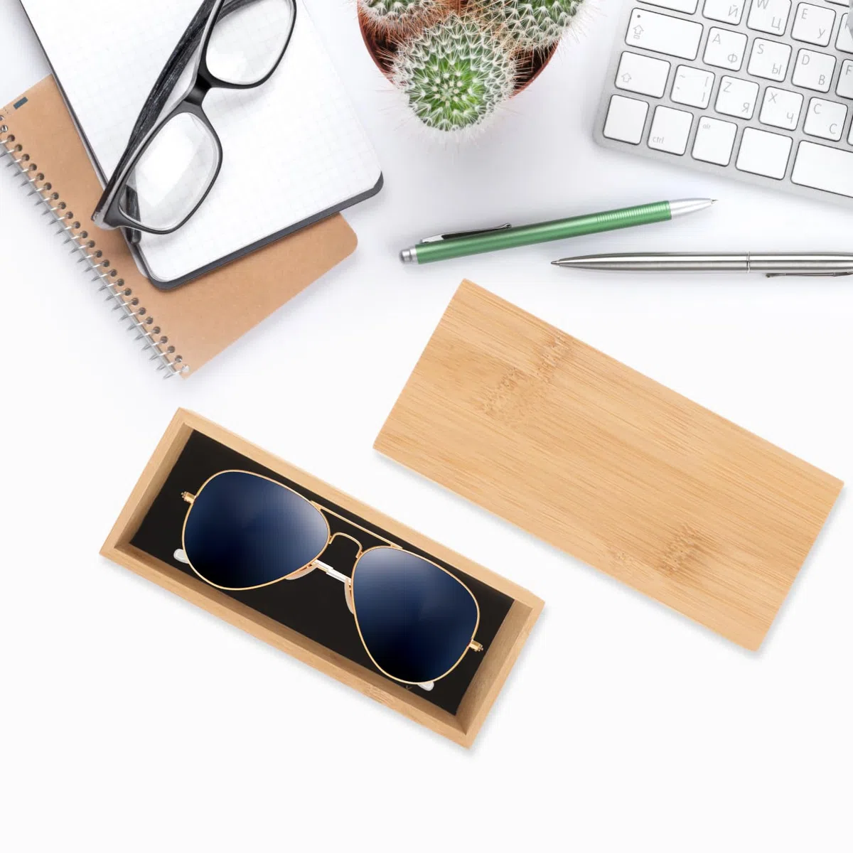 LIFKOME Estuche De Bambú Para Gafas Estuche De Anteojos Electrónico Estuche De Gafas Múltiples Estuche De Viaje Para Gafas De Sol Estuche De Gafas De Abuelo Casos Soporte Para Gafas Lentes