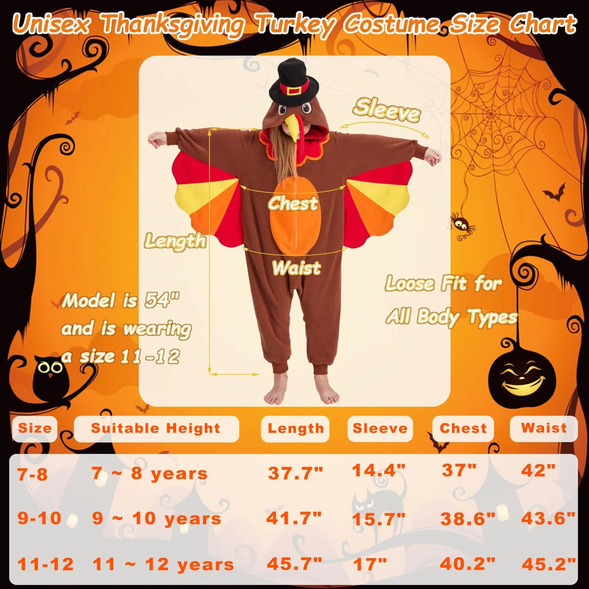 Mameluco de pavo para adultos, disfraz de Acción de Gracias, Halloween, pijama de una pieza para cosplay de animales para mujeres y hombres
