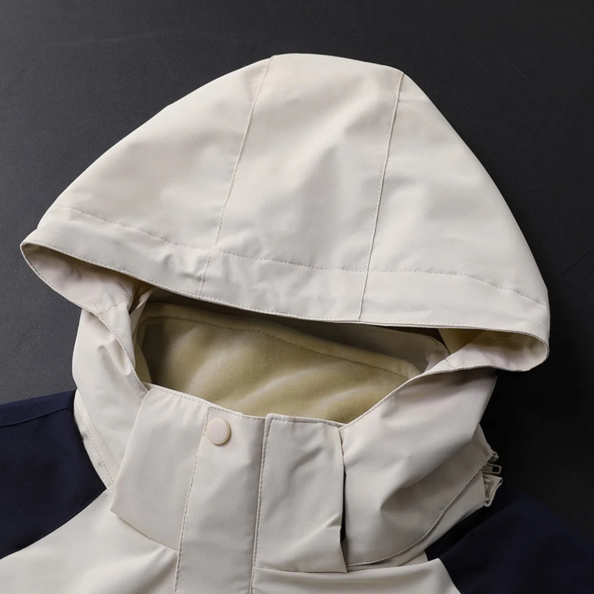 Chaqueta de lluvia para hombre, impermeable, cortavientos, compacta, plegable, ligera, chaqueta de ocio, cortavientos resistente, ideal para ciclismo y senderismo, Blanco, XXXL