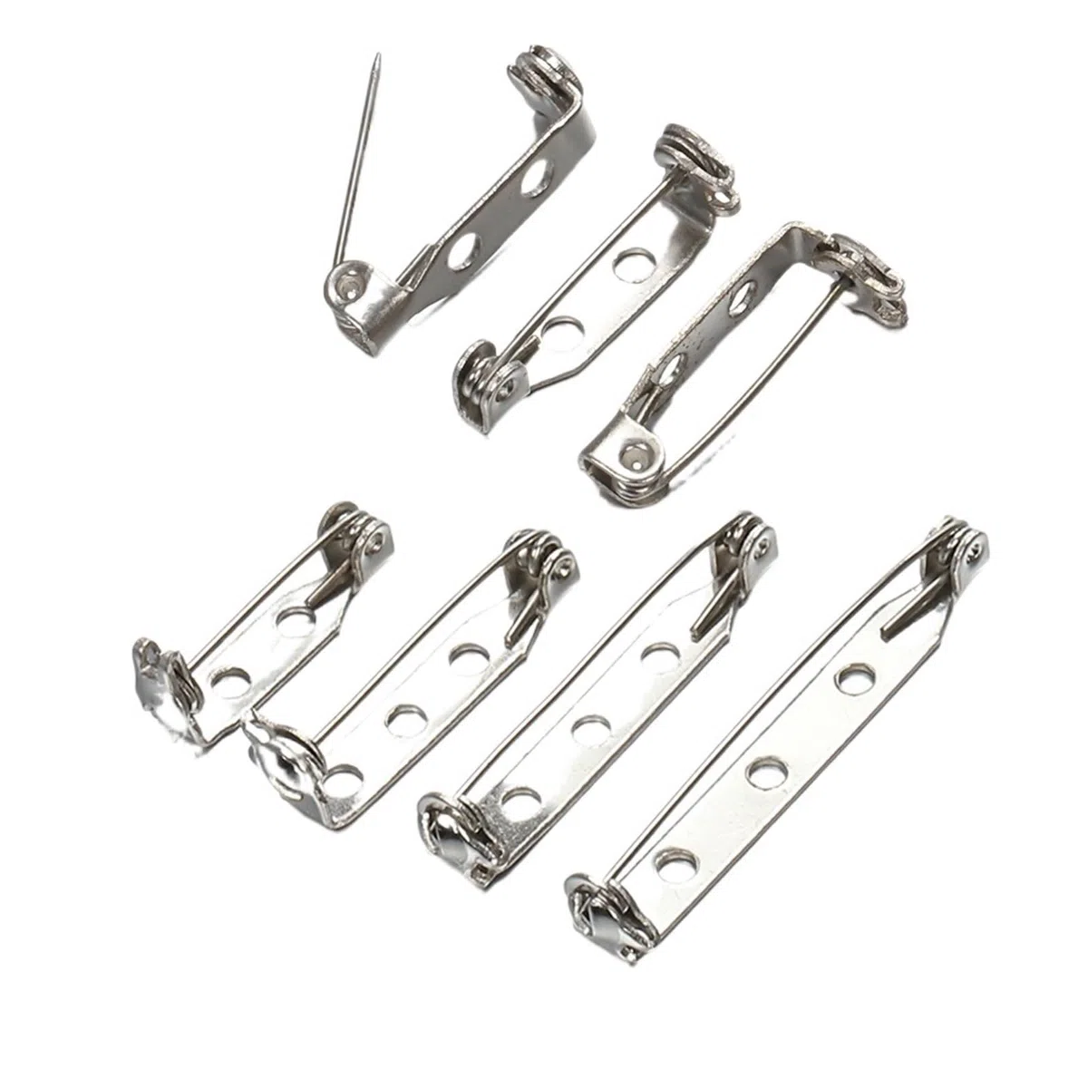 50 Piezas de Broche de Metal con Cierre Trasero | For la fabricación de joyas, suministros for manualidades DIY, soporte de cierre de hierro resistente for broches