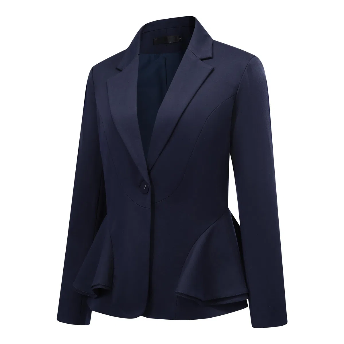 YYNUDA Blazer Mujer con Dobladillo Peplum Business Casual Chaqueta de Transición Color Sólido Traje para Fiesta Boda Oficina