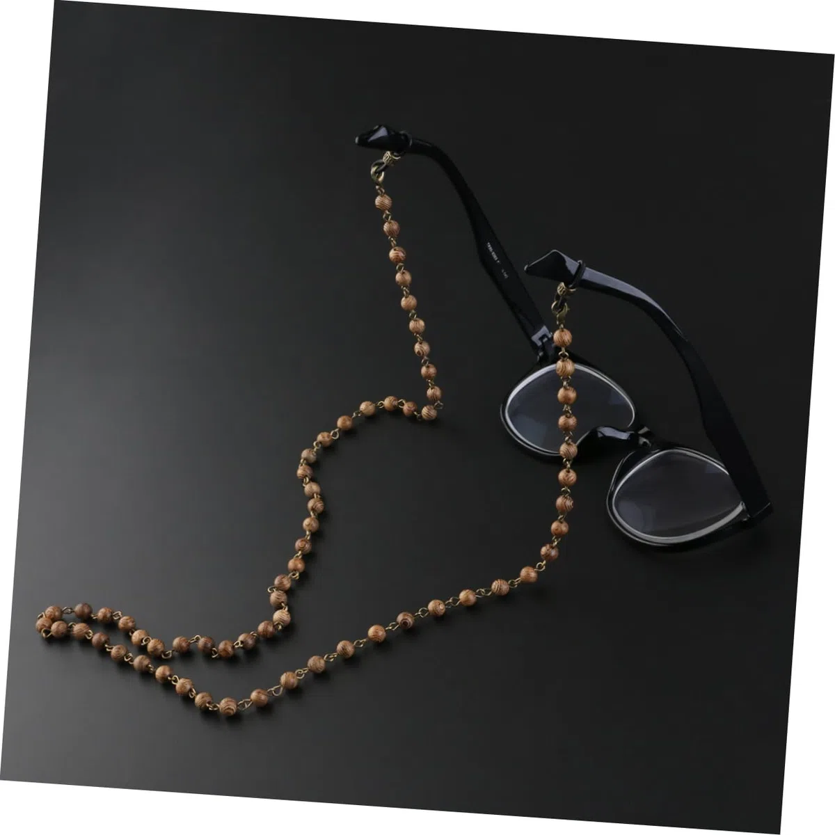 LIFKOME 3piezas Cadenas De Gafas De Madera Natural Perlas Soporte Para Gafas y Accesorios Antideslizantes Cuello