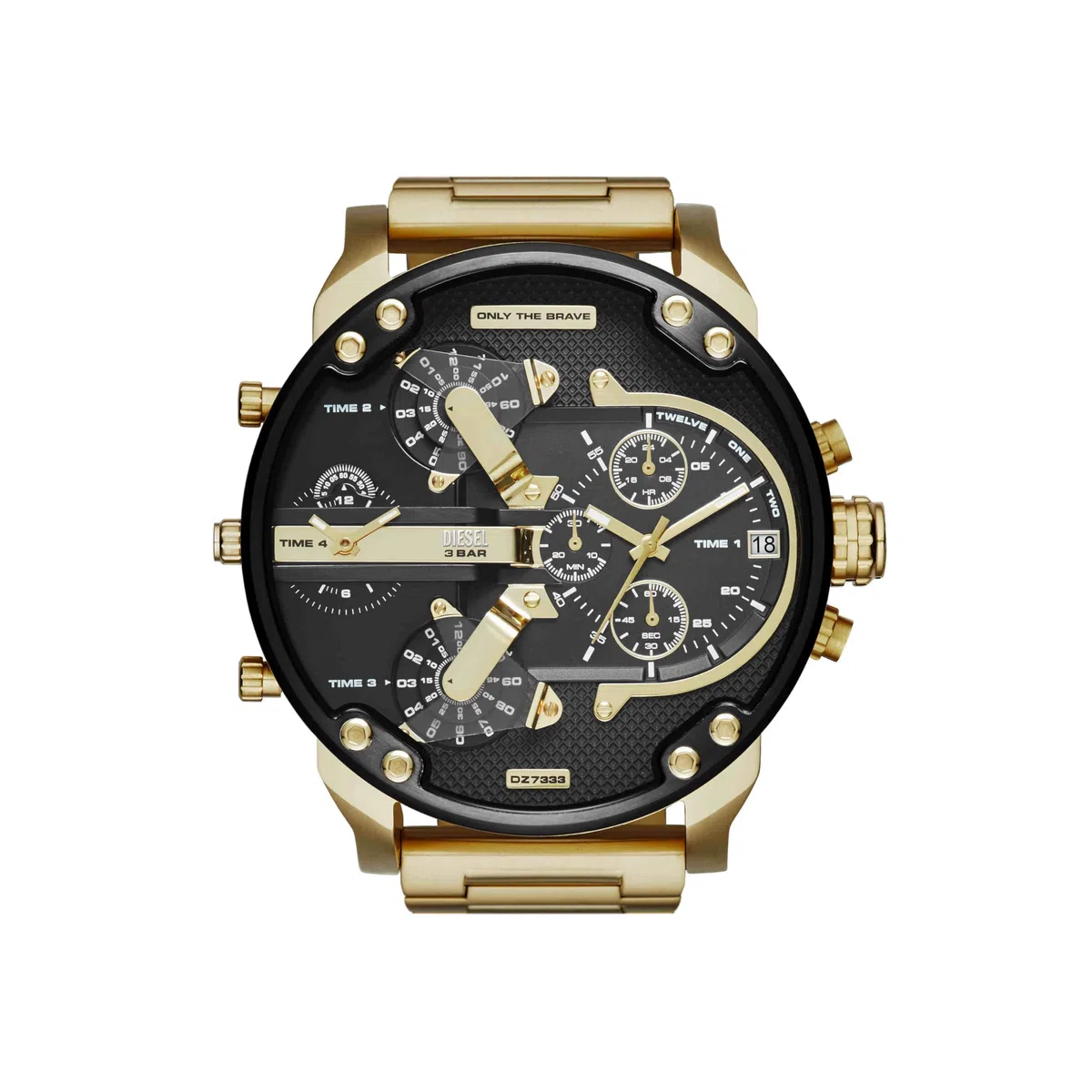 Diesel Mr. Daddy Reloj para Hombre, Movimiento multifunción de Cuarzo con Correa de Acero Inoxidable