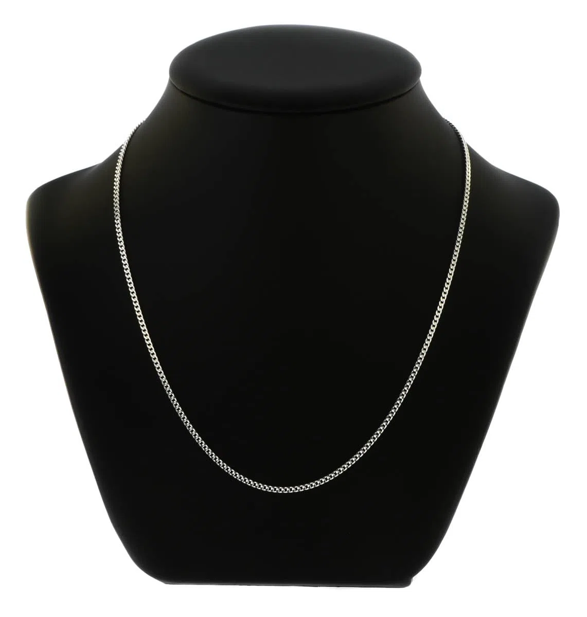 Collar de cadena fina de plata de ley de 2 mm, 40,6 a 61 cm, en caja de regalo