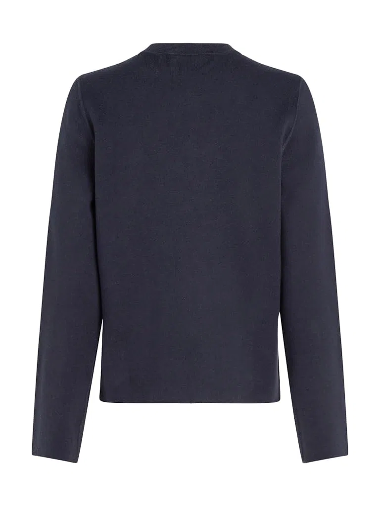Tommy Hilfiger Chaqueta de Punto Mujer Cardigan Co Jersey Reversible Cardi con Botones
