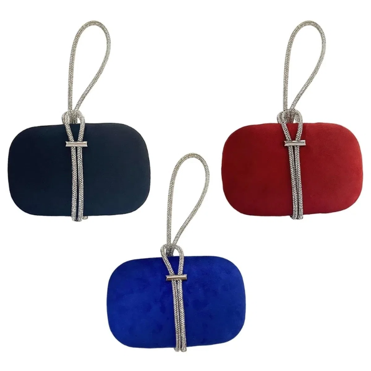 Bolso De Noche Bolso De Mano Elegante De Terciopelo con Diamantes De Imitación para Mujer Bolso De Noche Bolso De Mano para Fiesta Banquete Boda